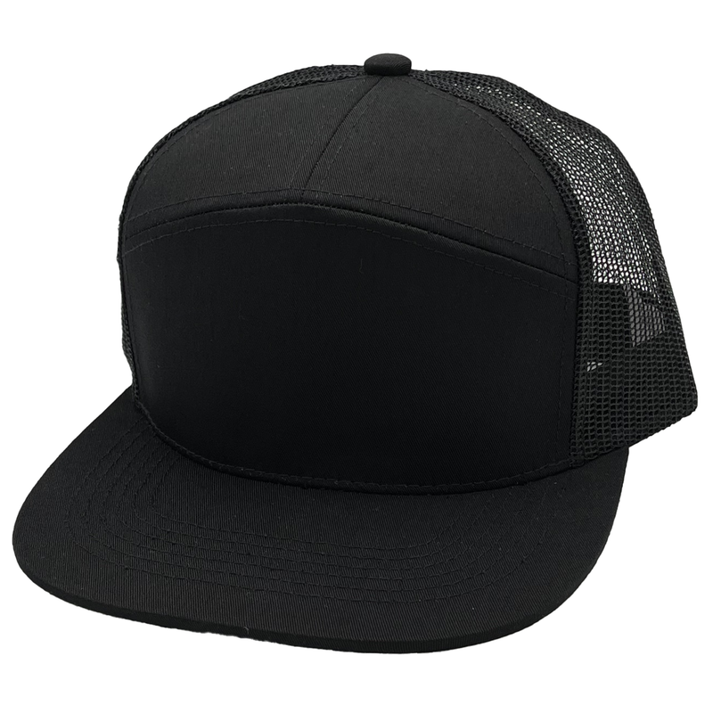 GNV-7005M - 7 Panels Mesh Flat Bill Cap