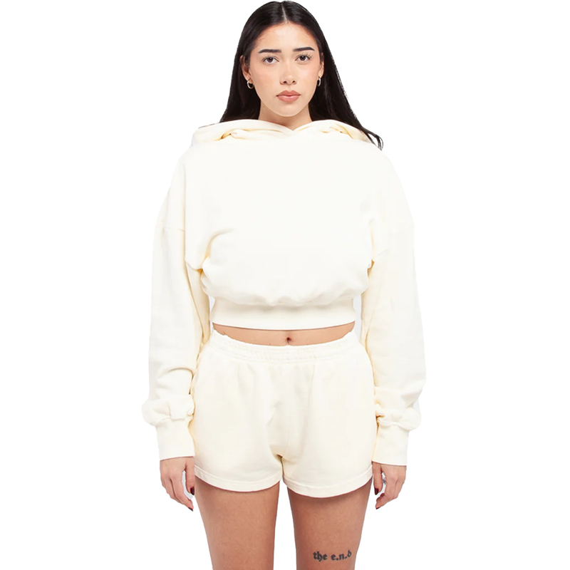 Women Garment Dye Crop Hoodie