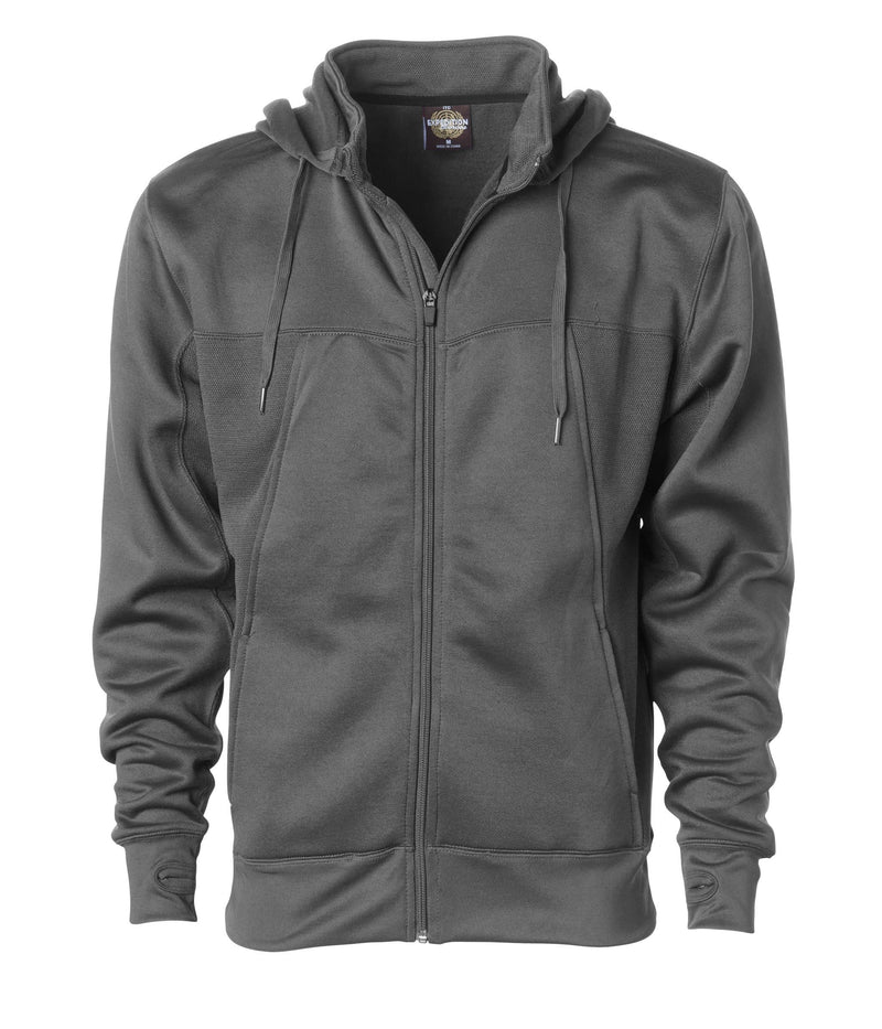 EXP80PTZ - Poly-Tech Zip Hooded Sweatshirt