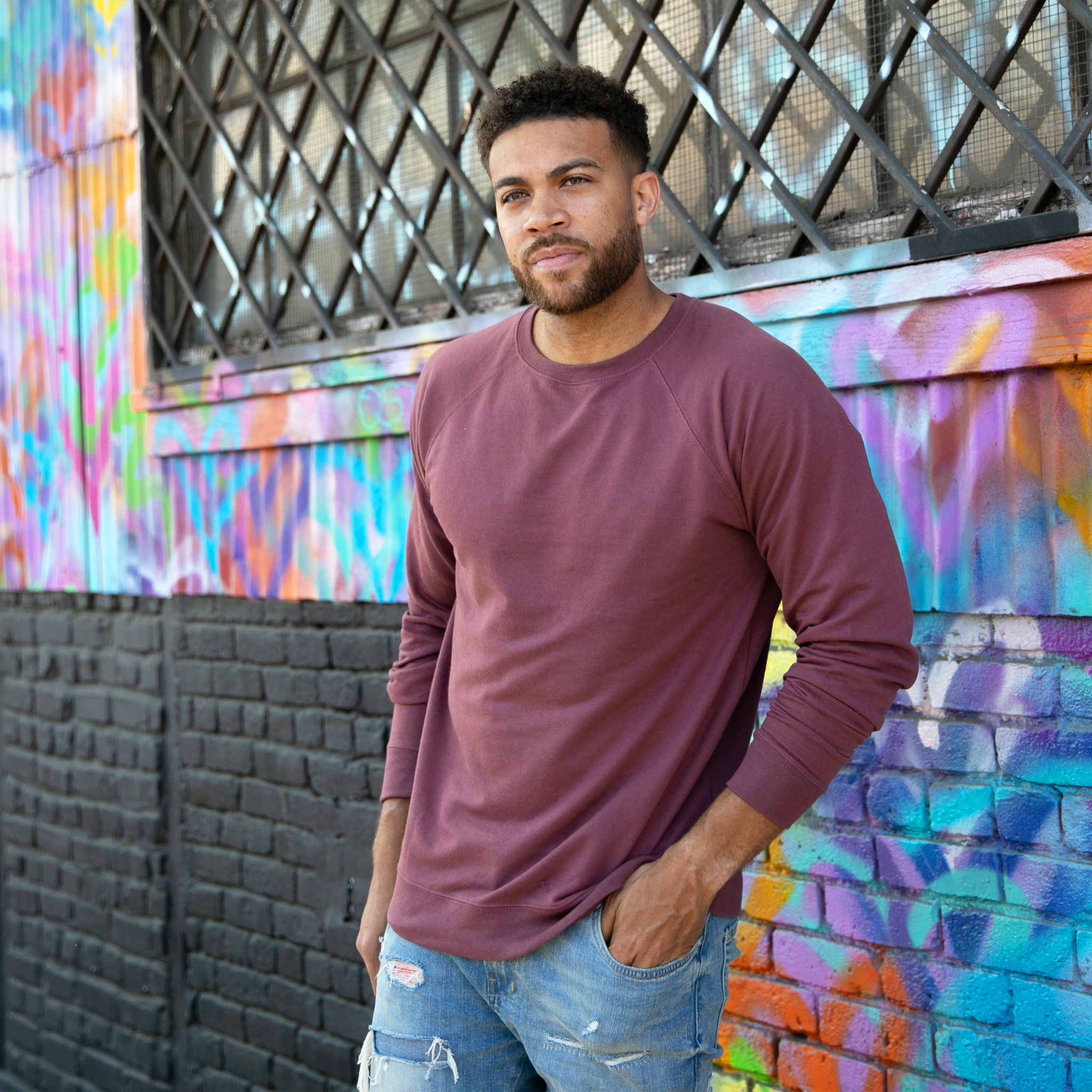 SS1000C - Unisex Lightweight Loopback Terry Crew