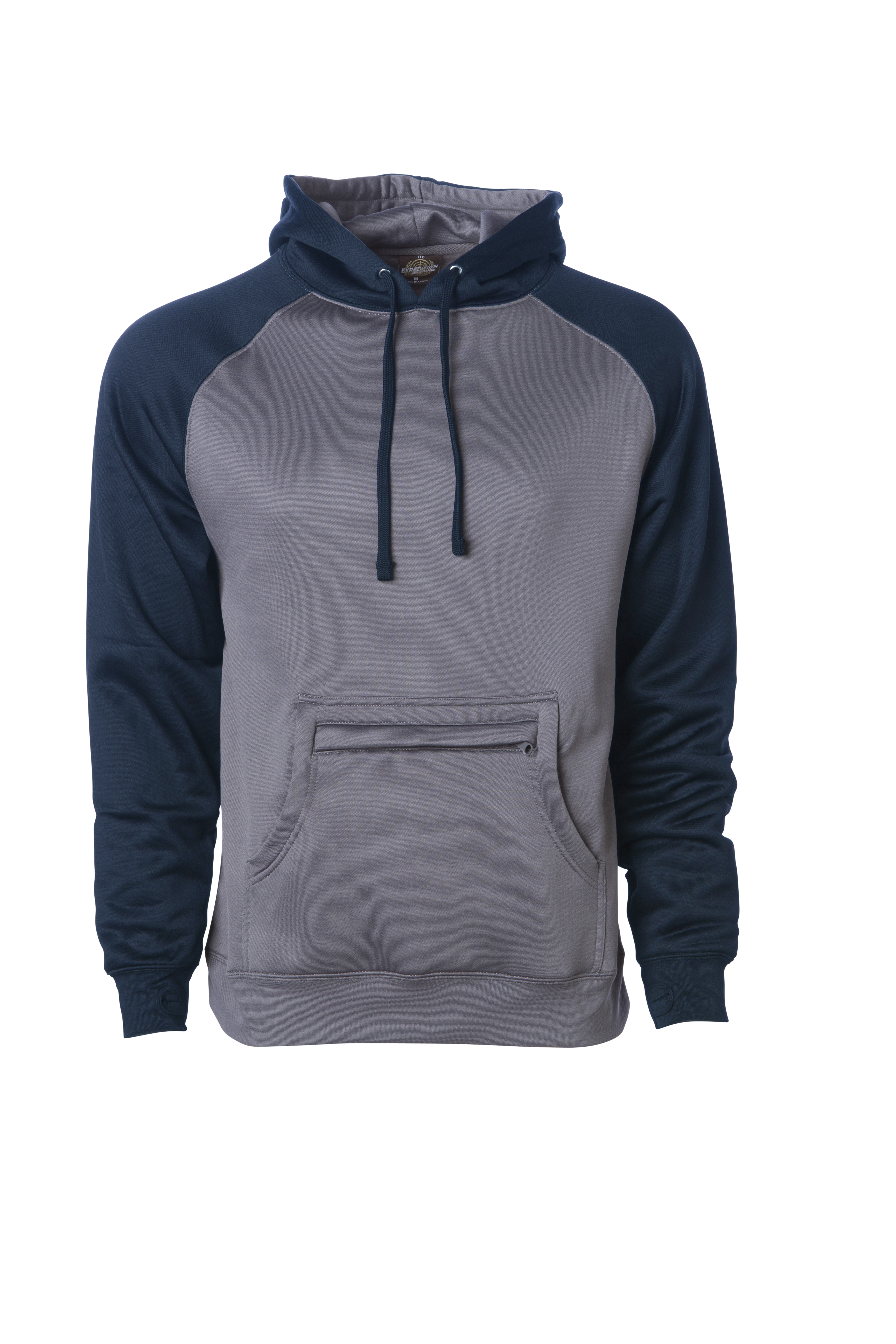 EXP450PP - Poly Raglan Pullover Hooded Sweatshirt