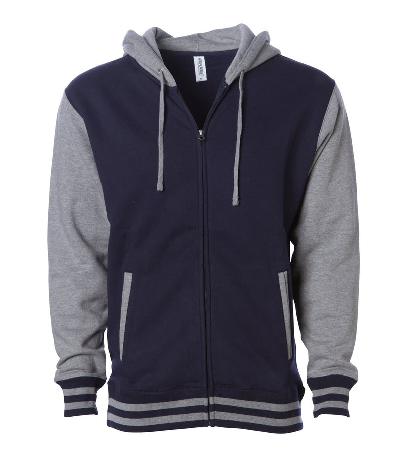 IND45UVZ - Unisex Heavyweight Varsity Zip Hood
