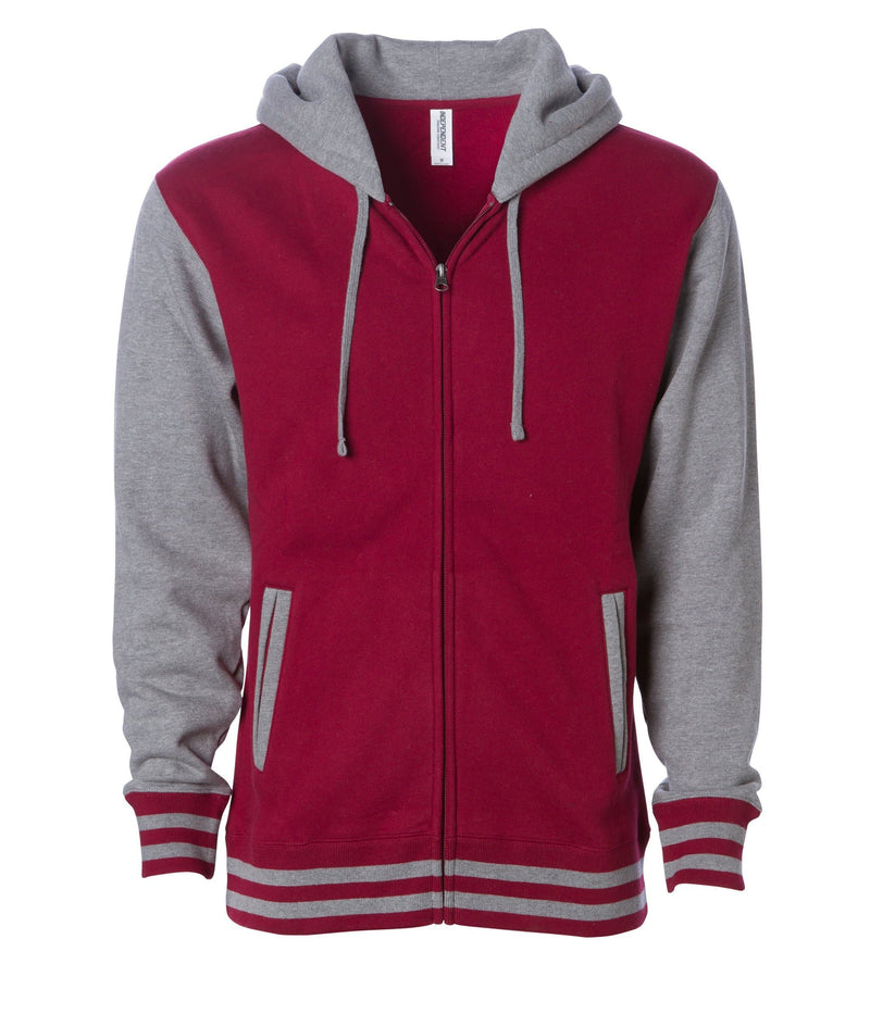 IND45UVZ - Unisex Heavyweight Varsity Zip Hood