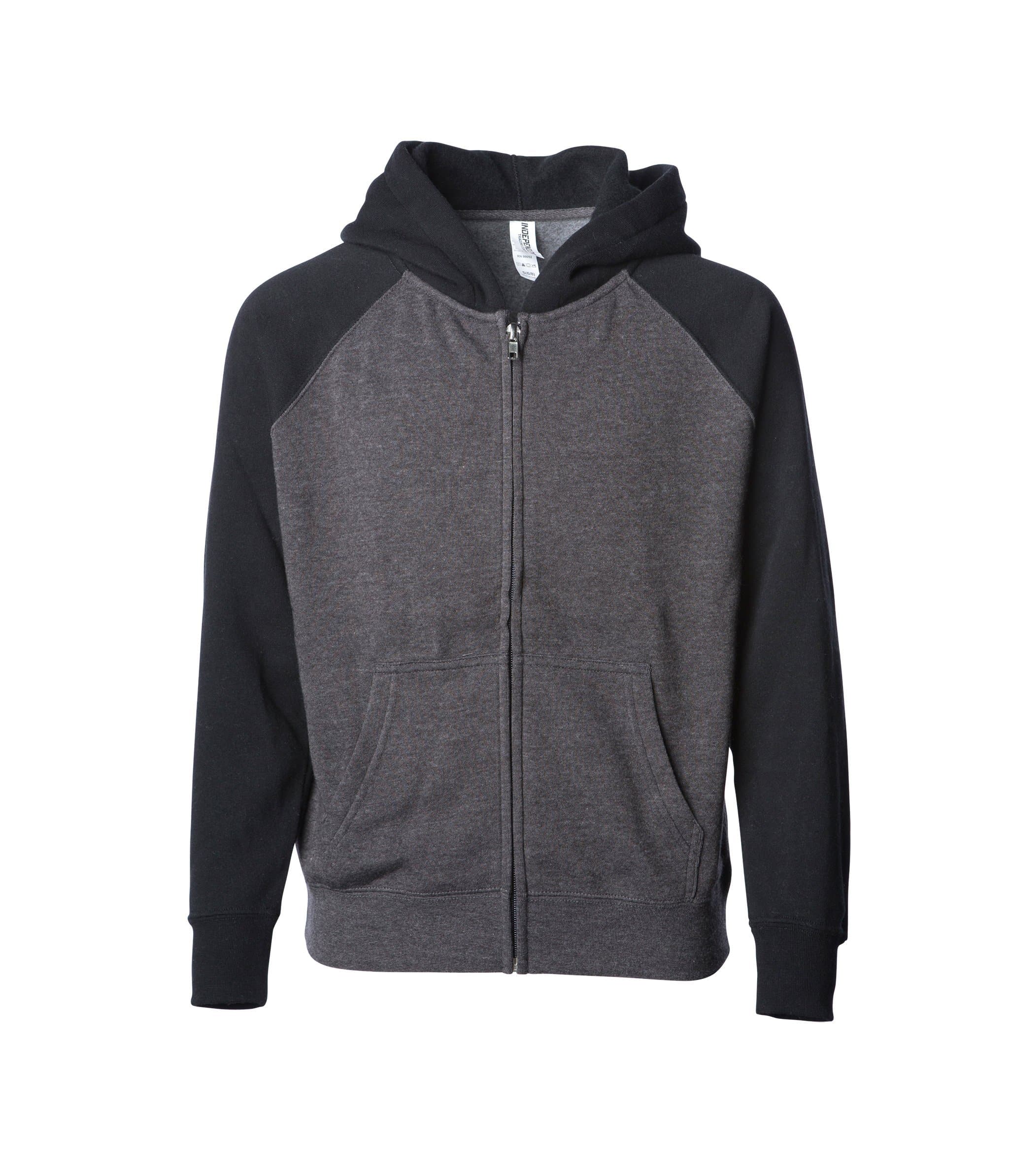 PRM10TSBZ - Toddler Lightweight Special Blend Raglan Zip Hood.