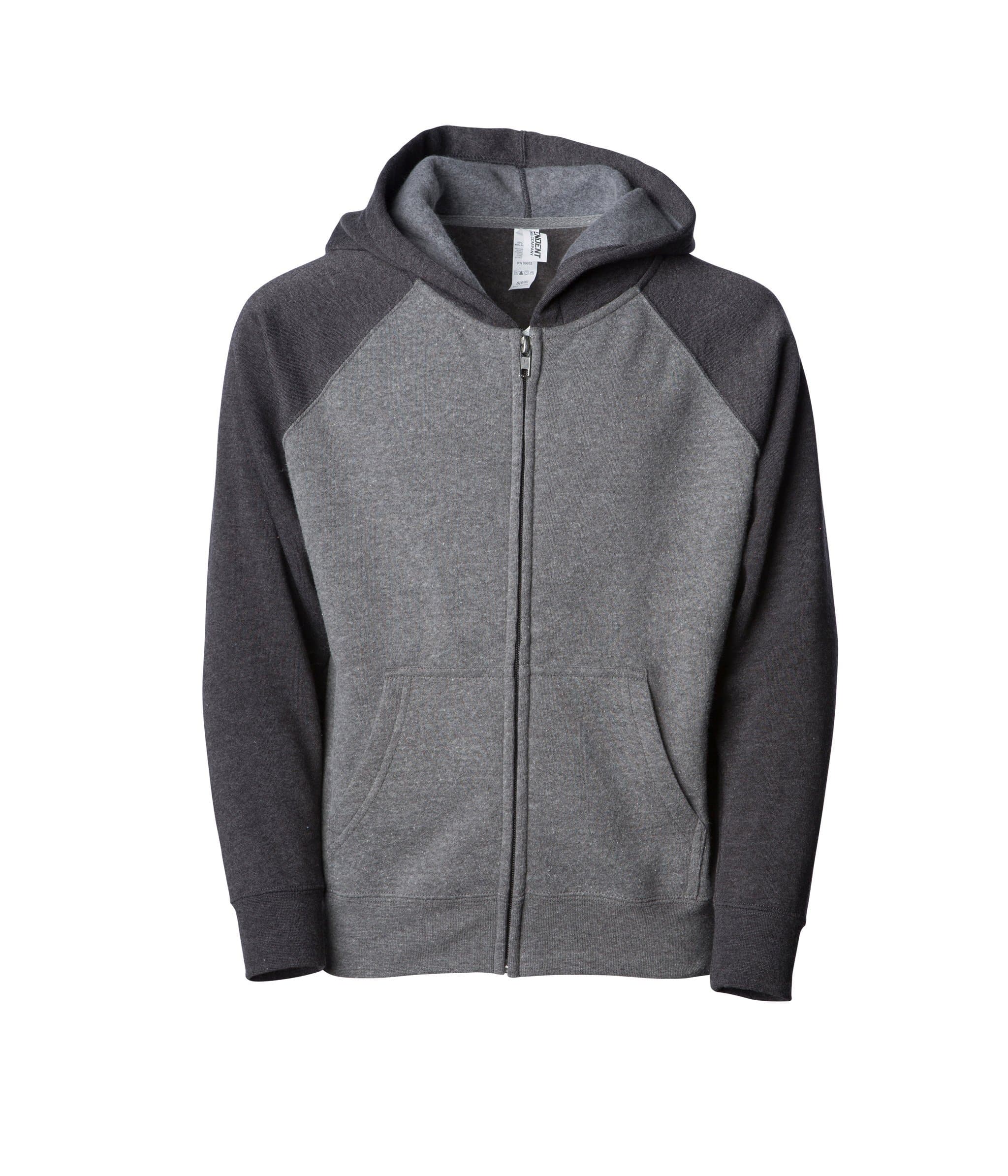 PRM10TSBZ - Toddler Lightweight Special Blend Raglan Zip Hood.