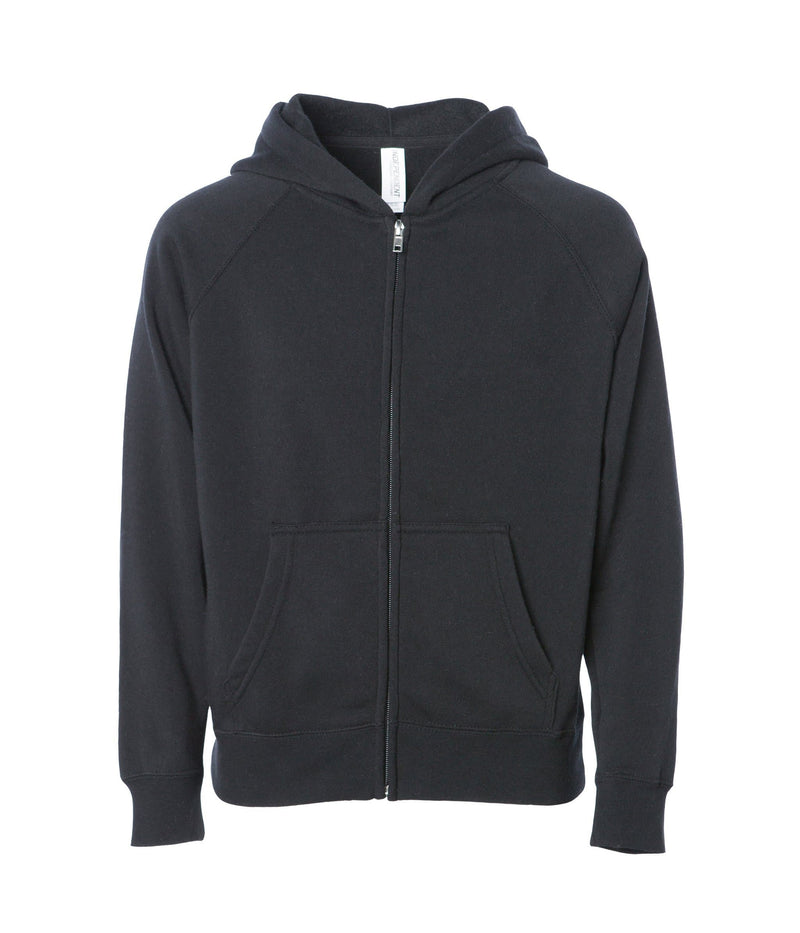 PRM15YSBZ - Youth Lightweight Special Blend Raglan Zip Hood