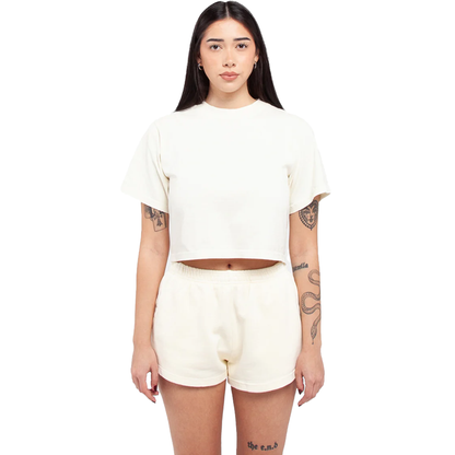 Women Garment Dye Fleece Shorts