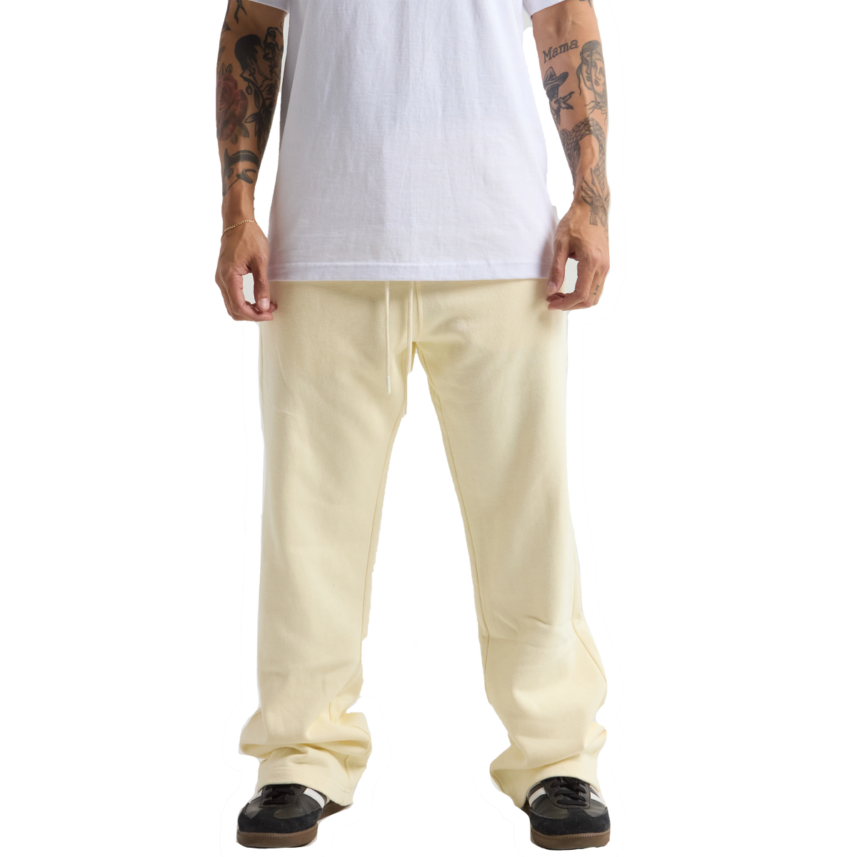 Garment Dye Straight Leg Baggy Sweatpants - 13.5 oz