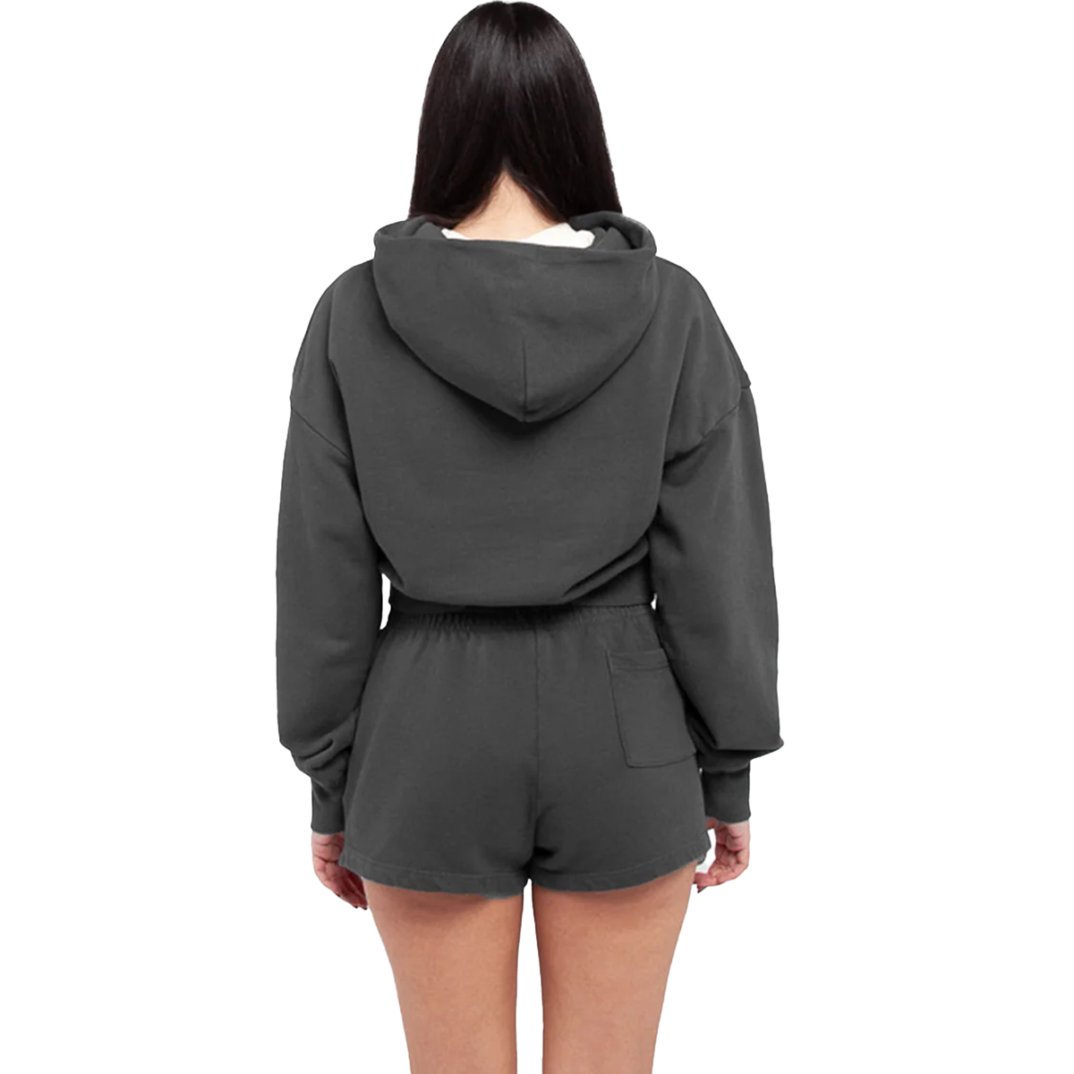 Women Garment Dye Crop Hoodie