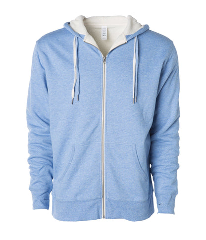 EXP90SHZ - Unisex Heavyweight Sherpa Lined Heather Zip Hood