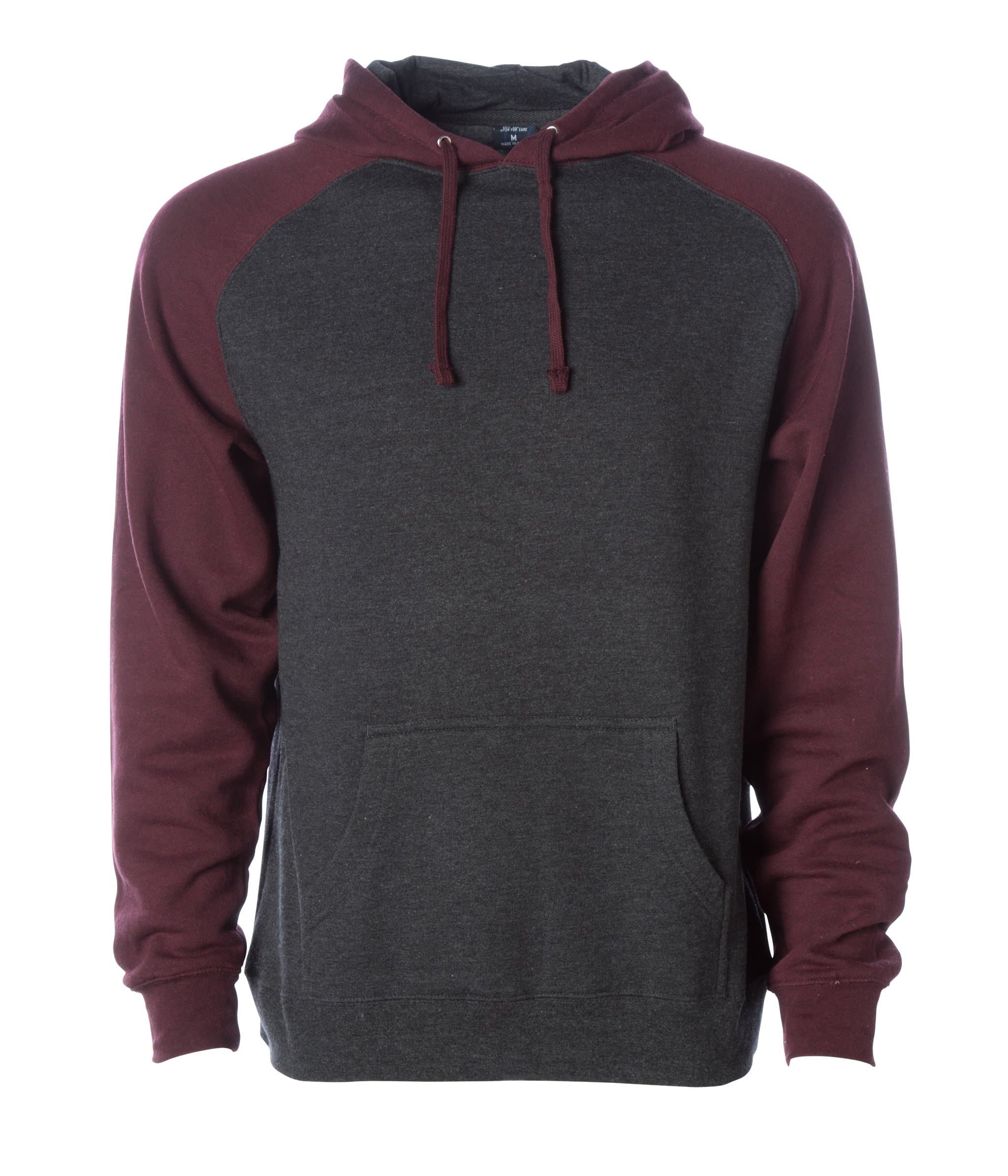 IND40RP - Raglan Hooded Pullover Sweatshirt