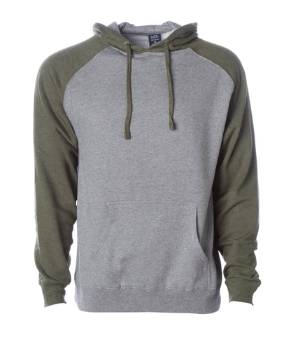 IND40RP - Raglan Hooded Pullover Sweatshirt