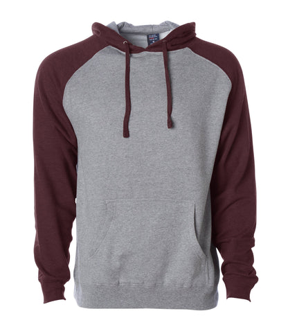 IND40RP - Raglan Hooded Pullover Sweatshirt