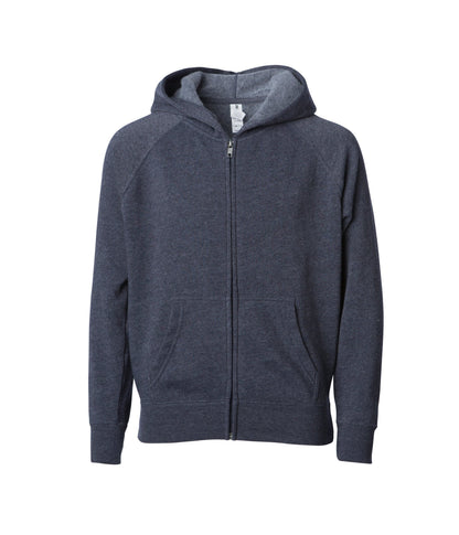 PRM10TSBZ - Toddler Lightweight Special Blend Raglan Zip Hood.