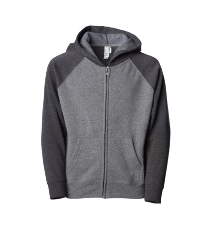 PRM10TSBZ - Toddler Lightweight Special Blend Raglan Zip Hood.