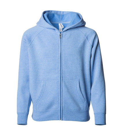 PRM15YSBZ - Youth Lightweight Special Blend Raglan Zip Hood