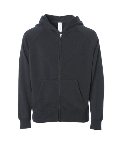 PRM15YSBZ - Youth Lightweight Special Blend Raglan Zip Hood
